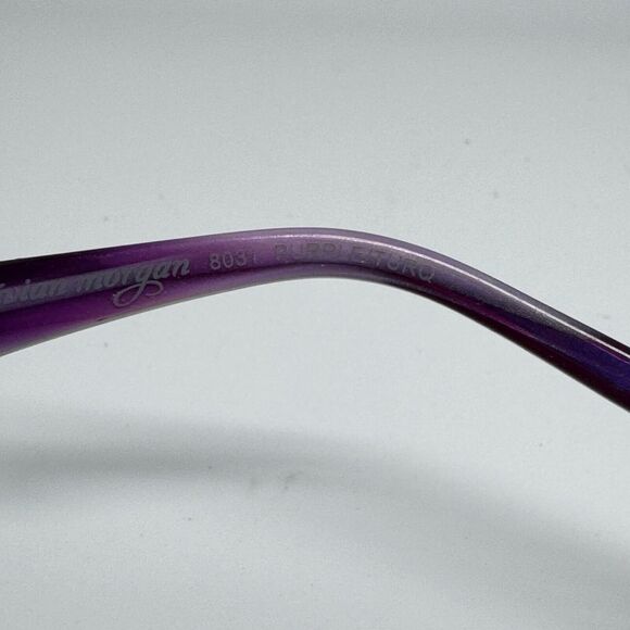 Vivian Morgan Eyeglasses Frames 803 Purple Torq Rectangle 49-16-130 H13858 - Picture 5 of 7